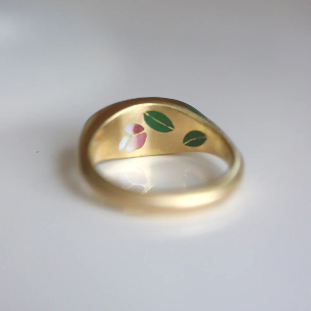 Magnolia Signet Ring