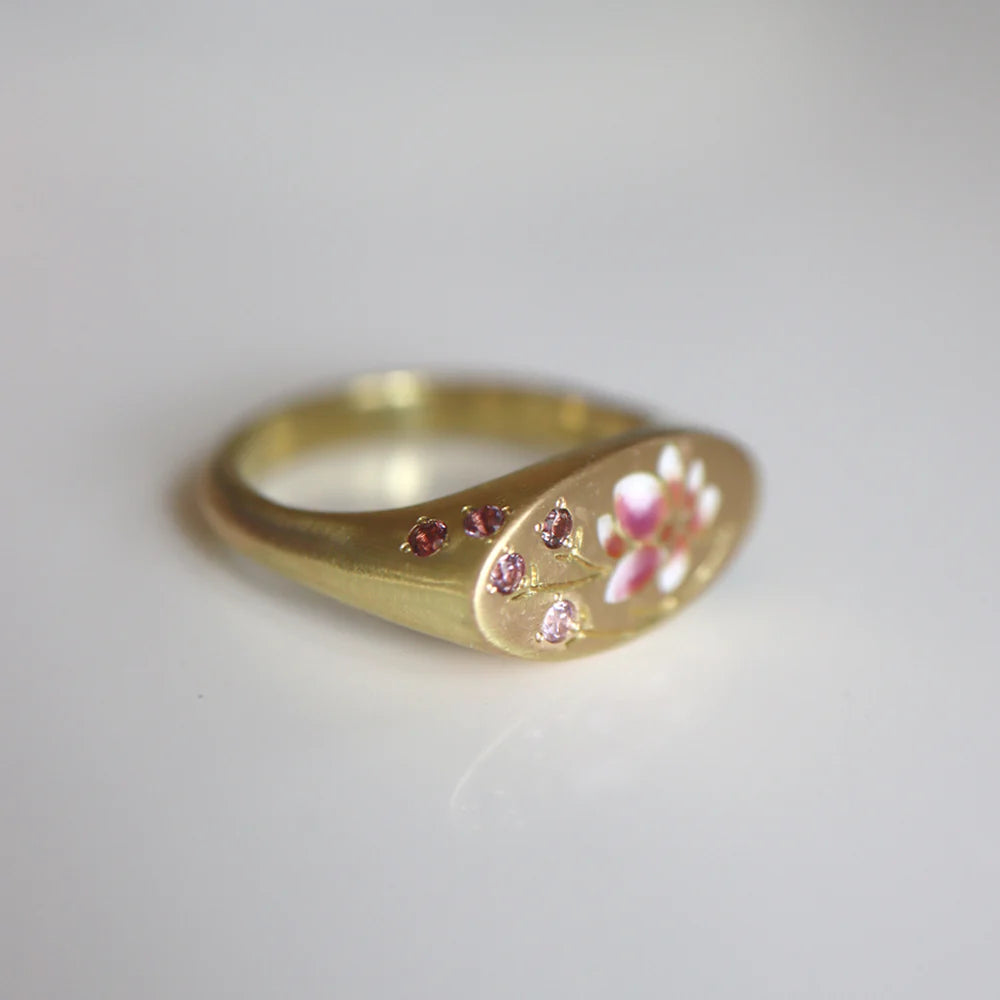 Magnolia Signet Ring