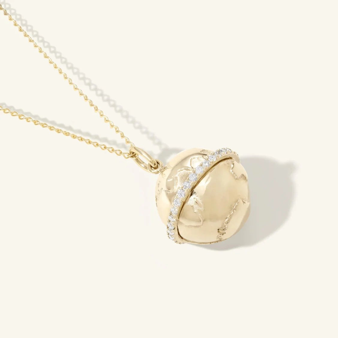 Medium Pave Atlas Charm Necklace