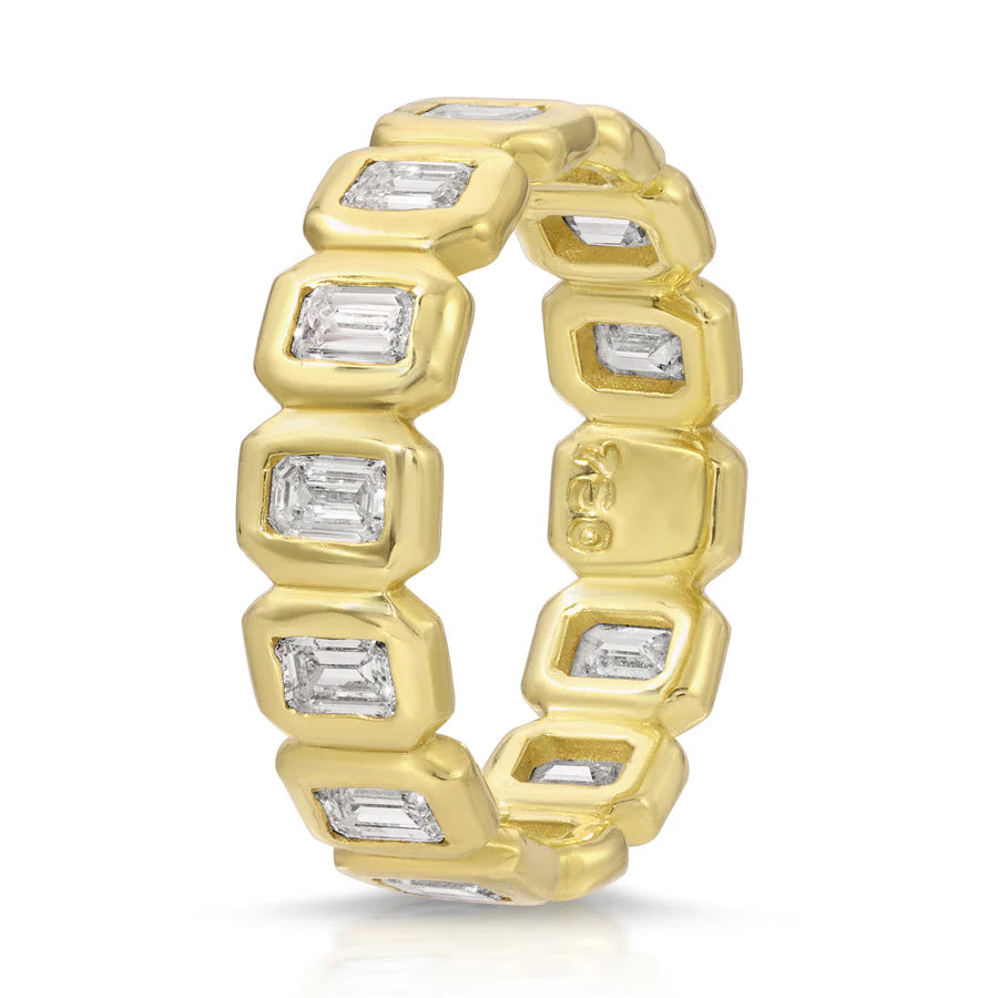 Emerald Cut Diamond Petite Nesting Gem Eternity Ring