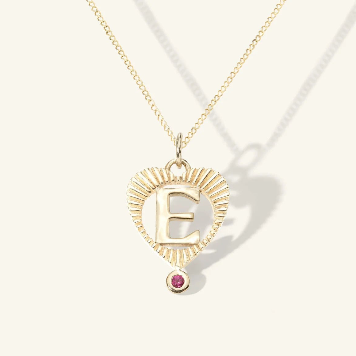 Mini Sunbeam Letter Heart Charm