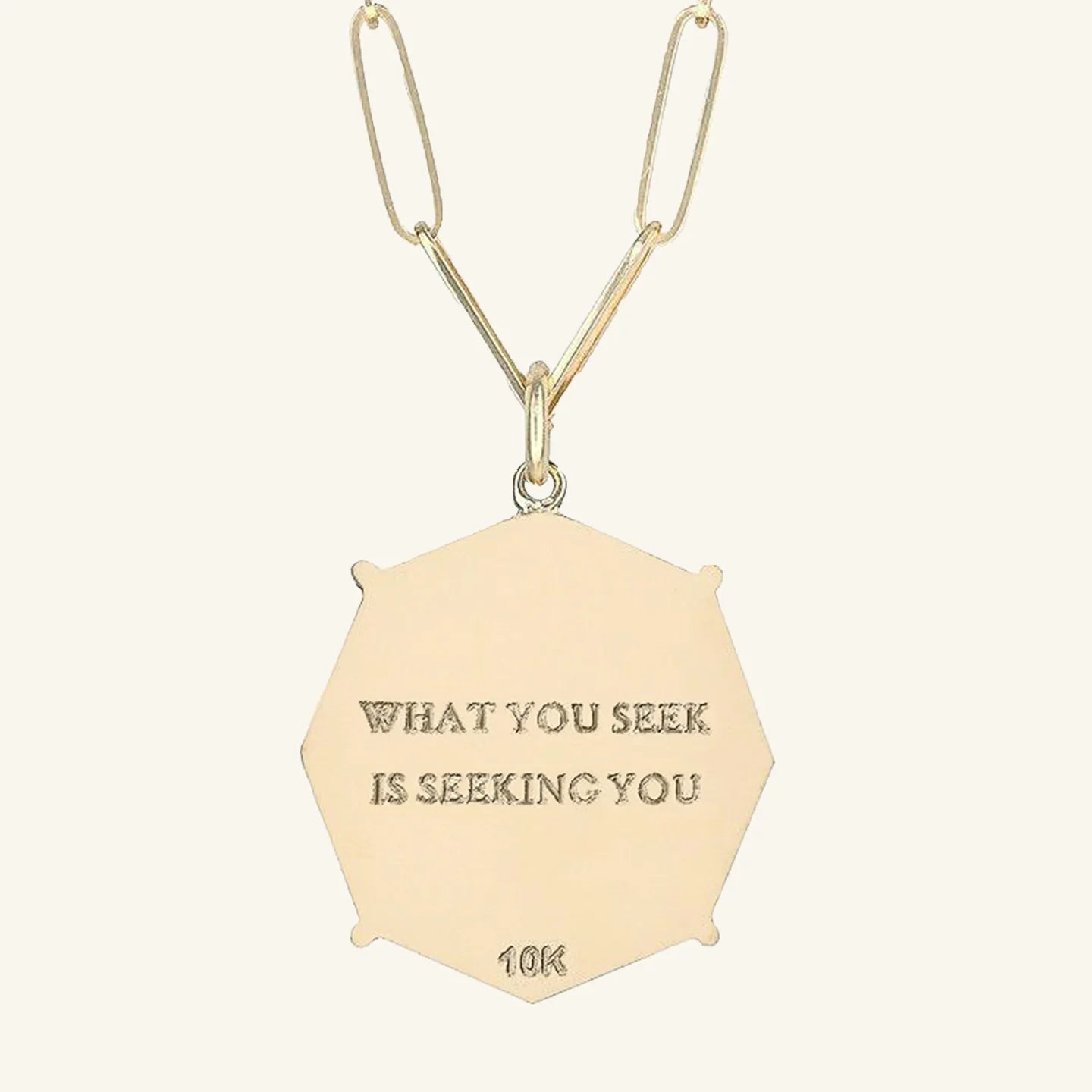 Pavé Diamond Seek Octagon Charm Necklace