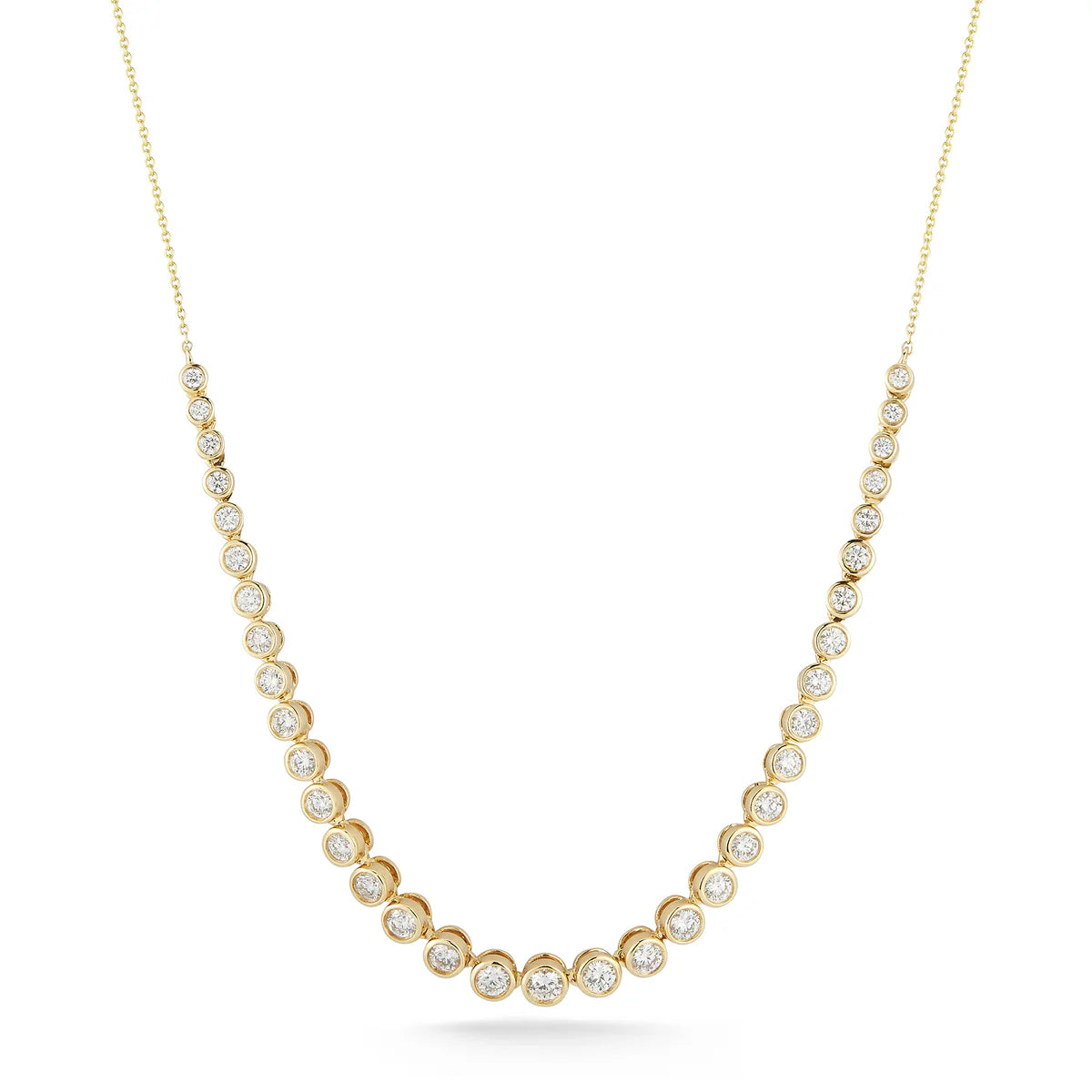 Lulu Jack Graduating Bezel Tennis Necklace