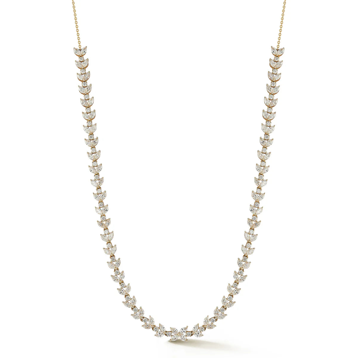 Alexa Jordyn Marquise Tennis Necklace