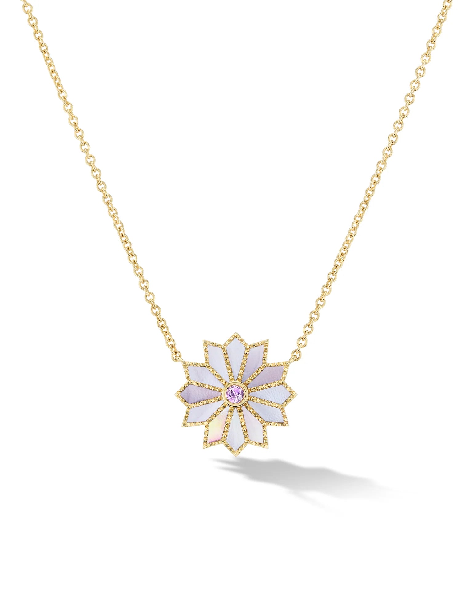 Mini Sacred Flower Inlay Necklace