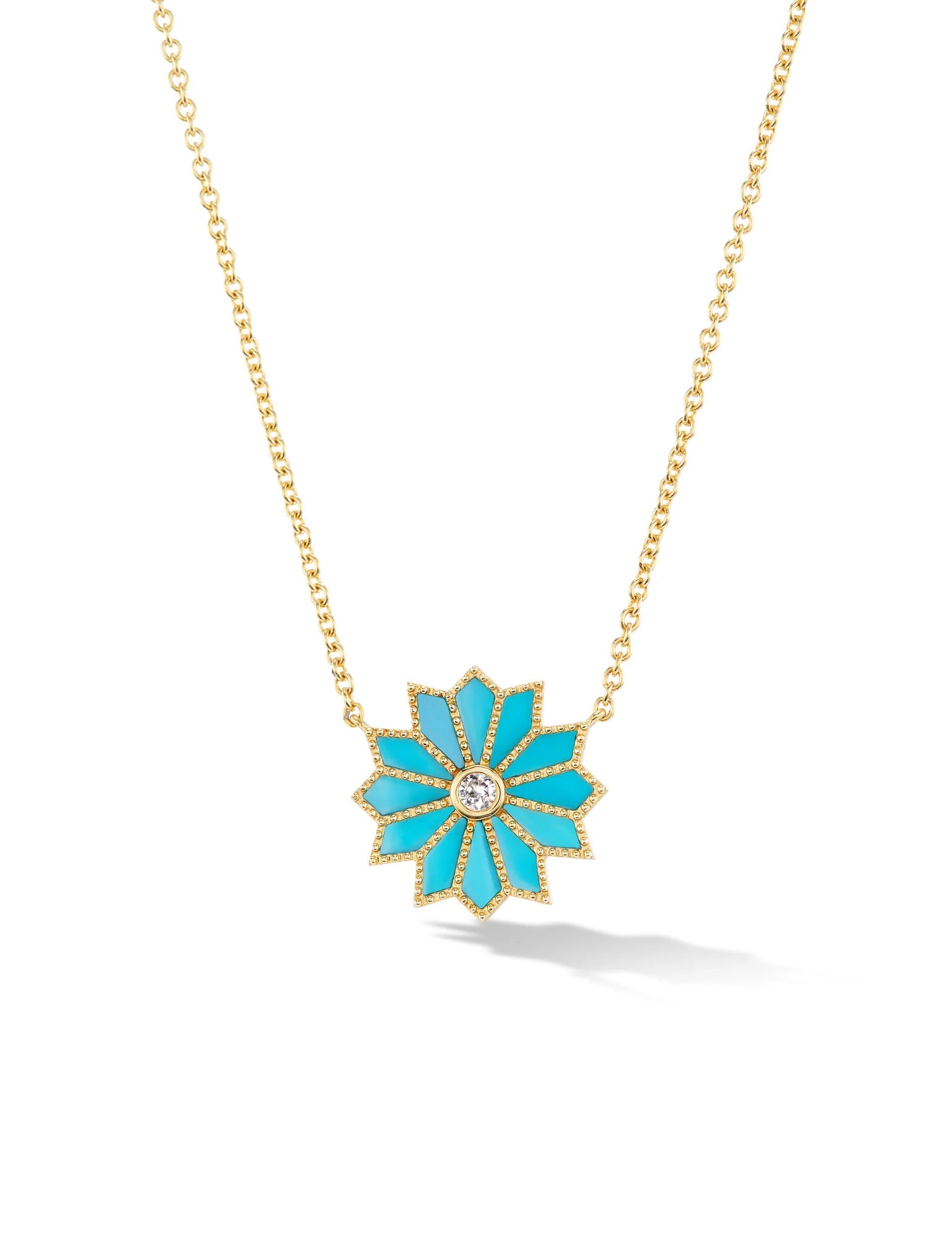Mini Sacred Flower Inlay Necklace
