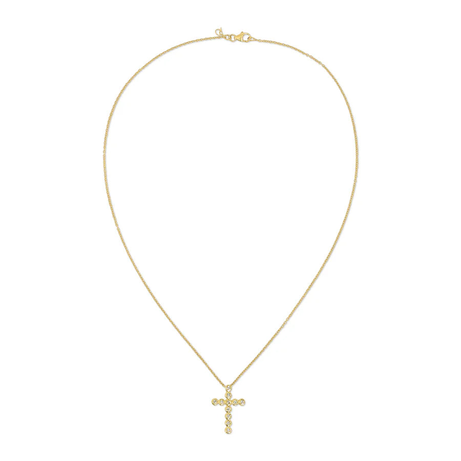 Small Nesting Gem Cross Necklace