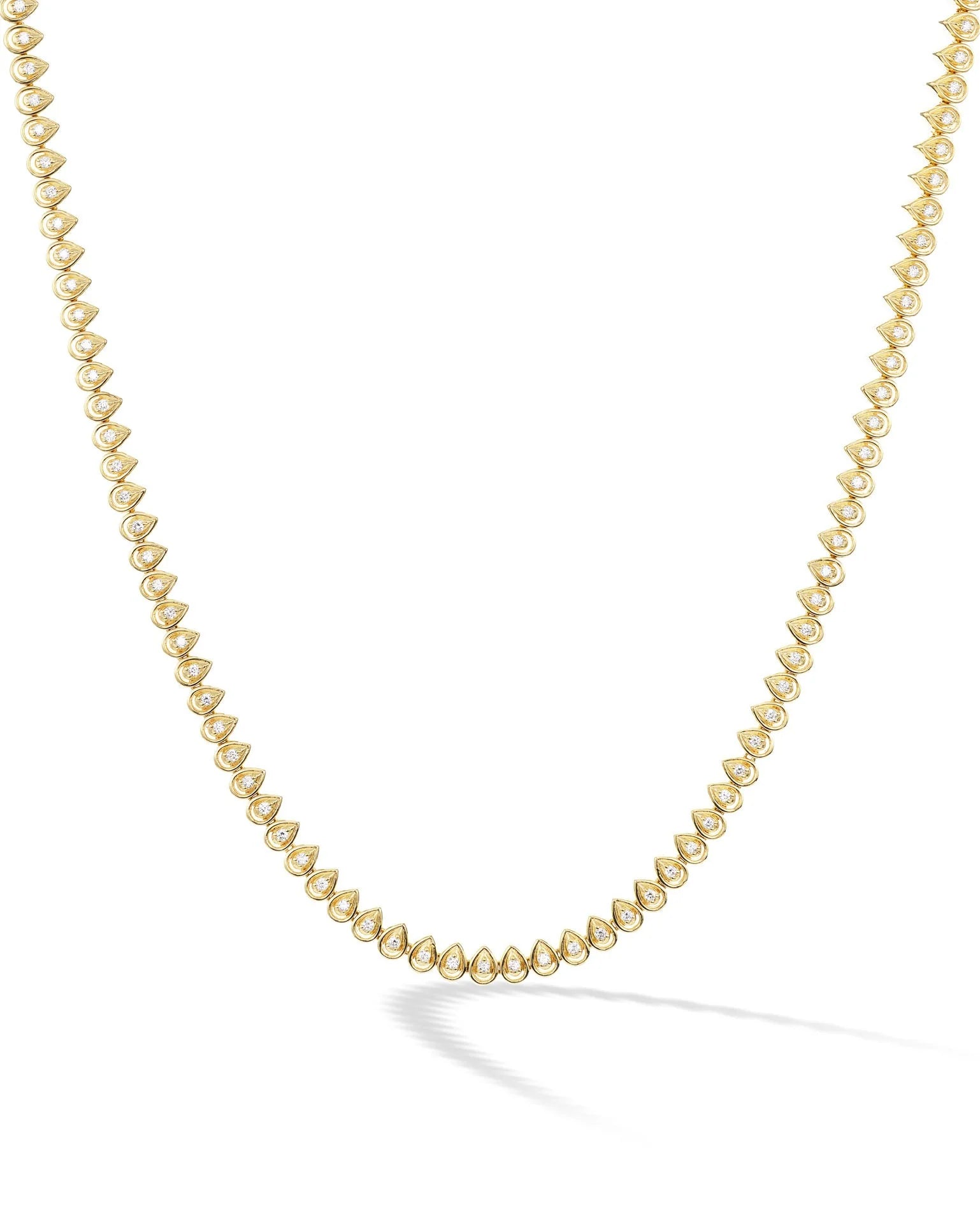 Mandala Petal Diamond Tennis Necklace