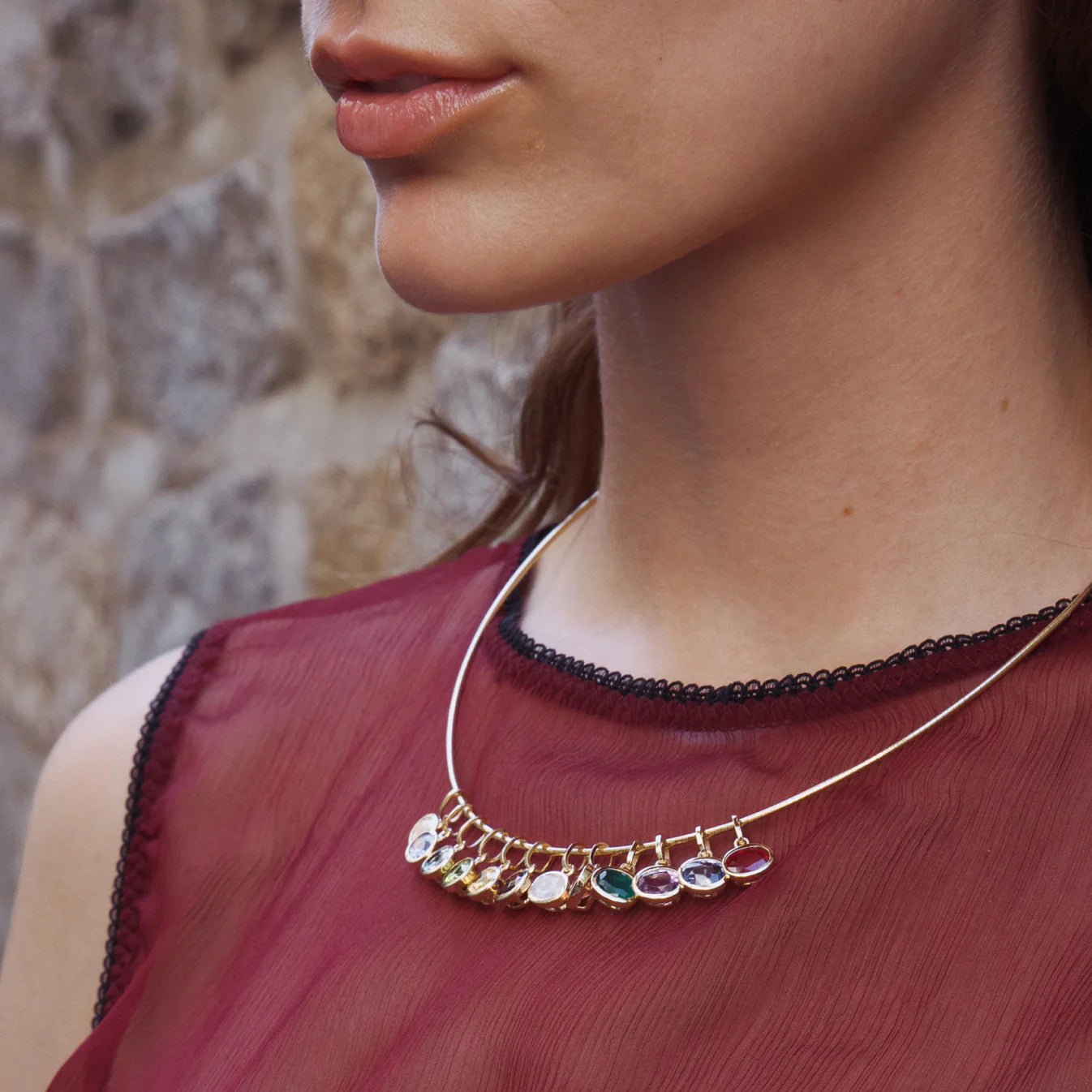 Oval Birthstone Charm