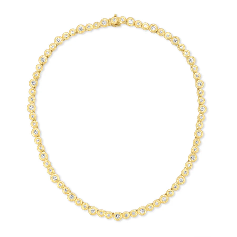 Diamond Nesting Gem Tennis Necklace