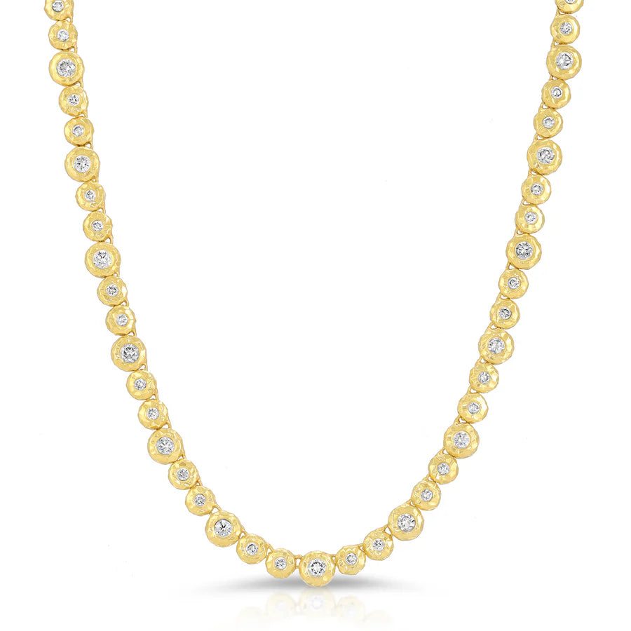 Diamond Nesting Gem Tennis Necklace