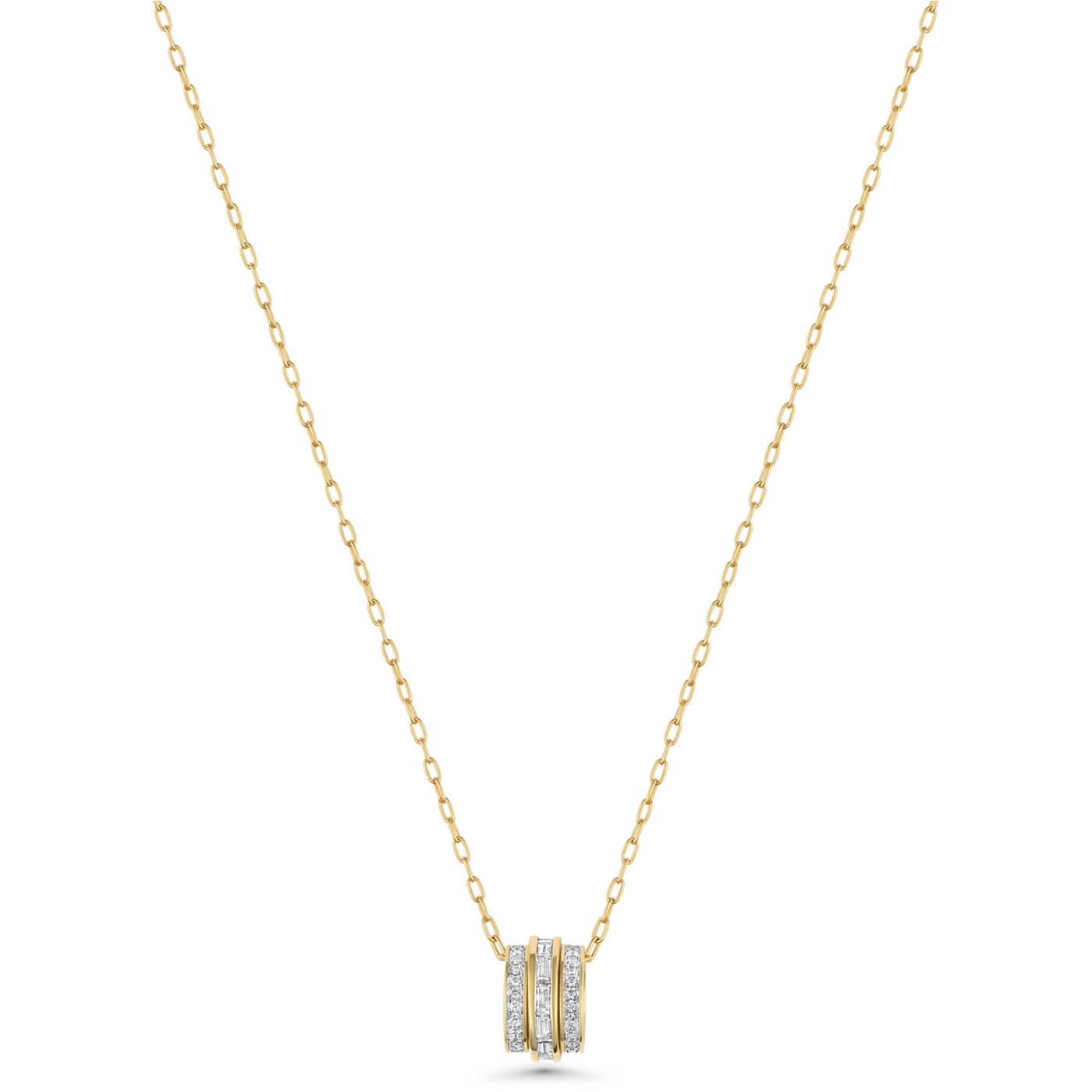Papua Gold & Diamond Spinner Necklace