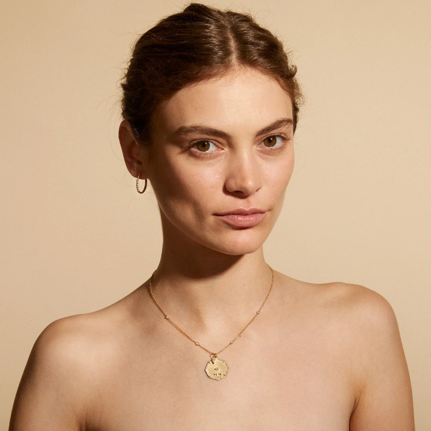 Pavé Diamond Bliss Octagon Charm Necklace