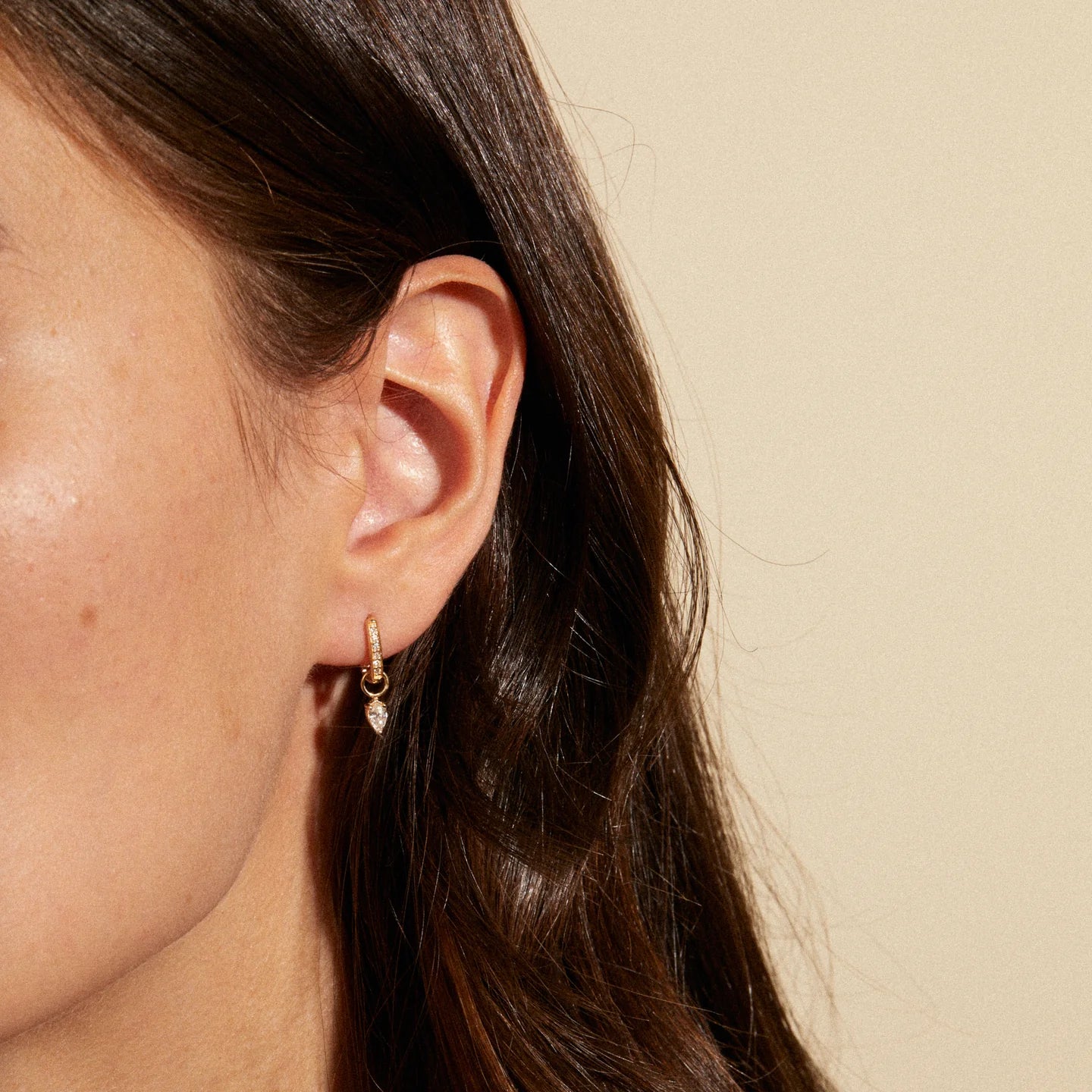 Pear Shaped Diamond Earring Charms