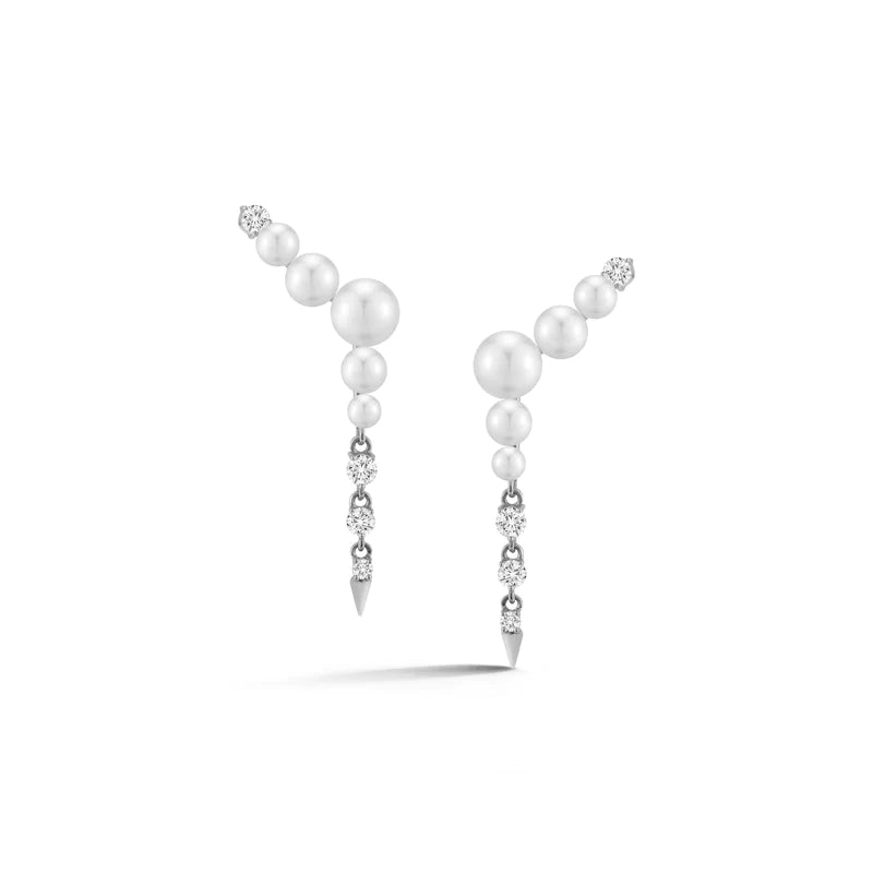 Privé Pearl Ear Climber Drops