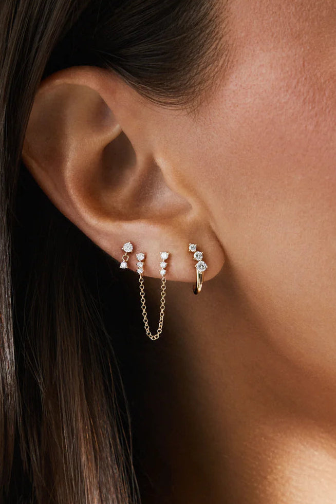 Diamond Leila Huggie Earrings