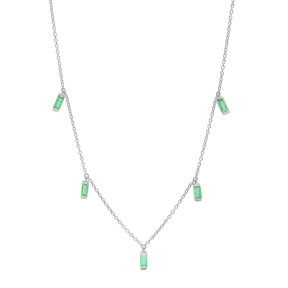 Emerald Baguette Necklace