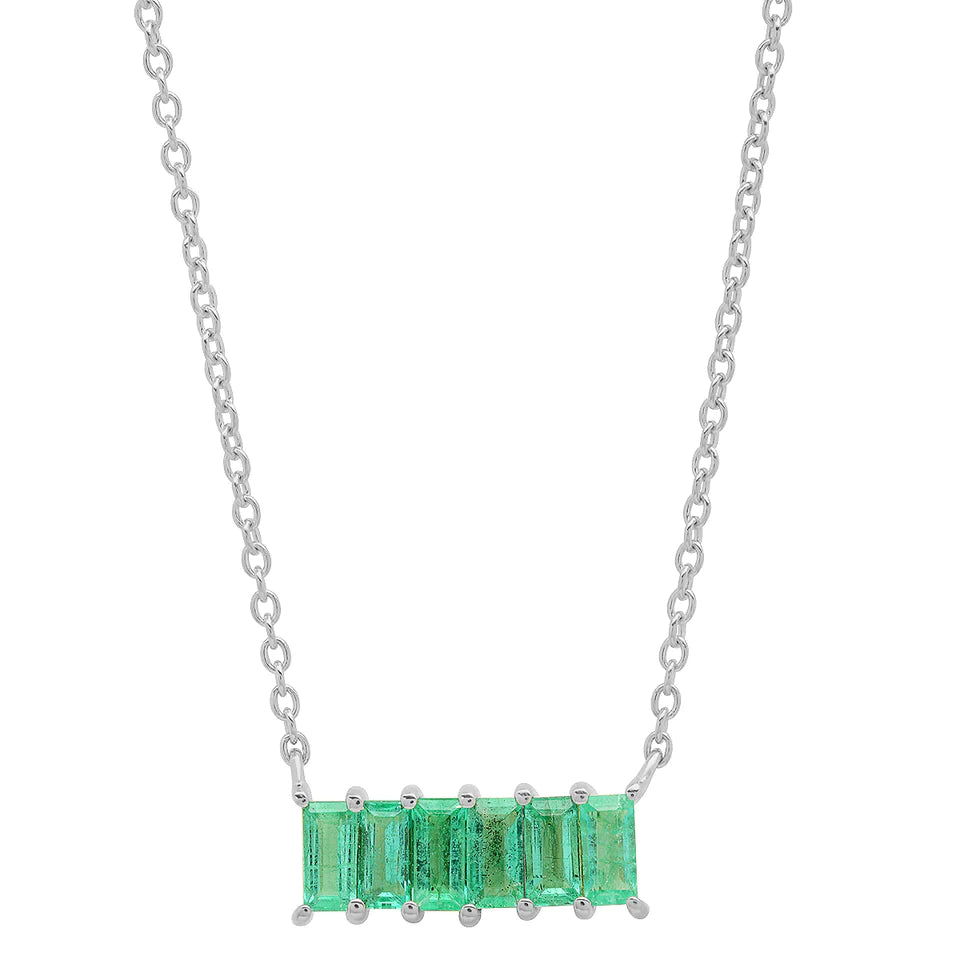 Emerald Baguette Staple Necklace