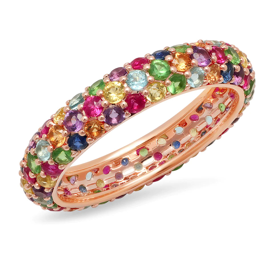 Multi Colored Domed Ring