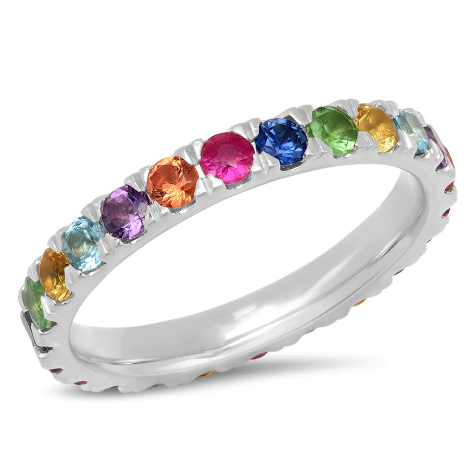 Large Multi Colored Eternity Band