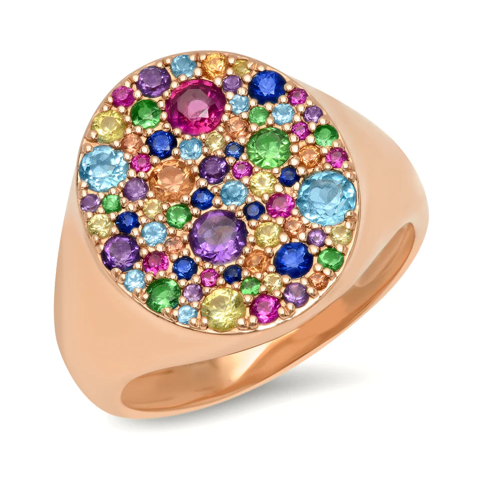 Multi Colored Signet Ring