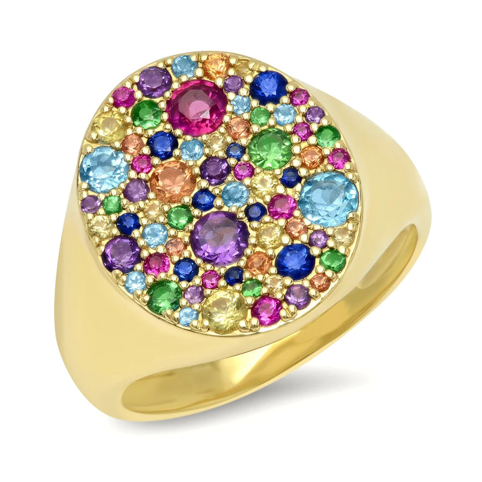 Multi Colored Signet Ring