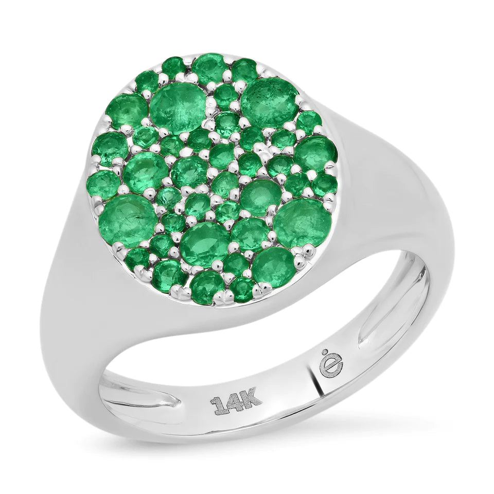 Emerald Signet Pinky Ring