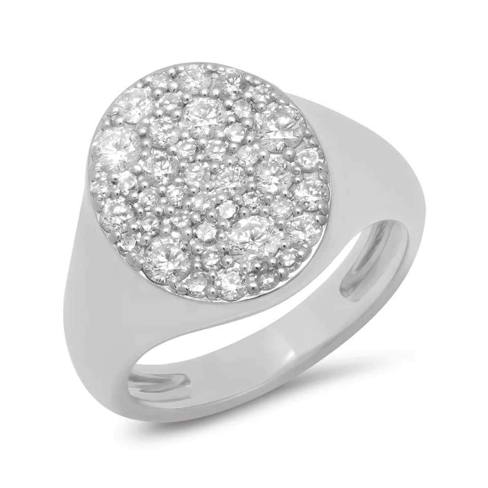 Diamond Signet Pinky Ring