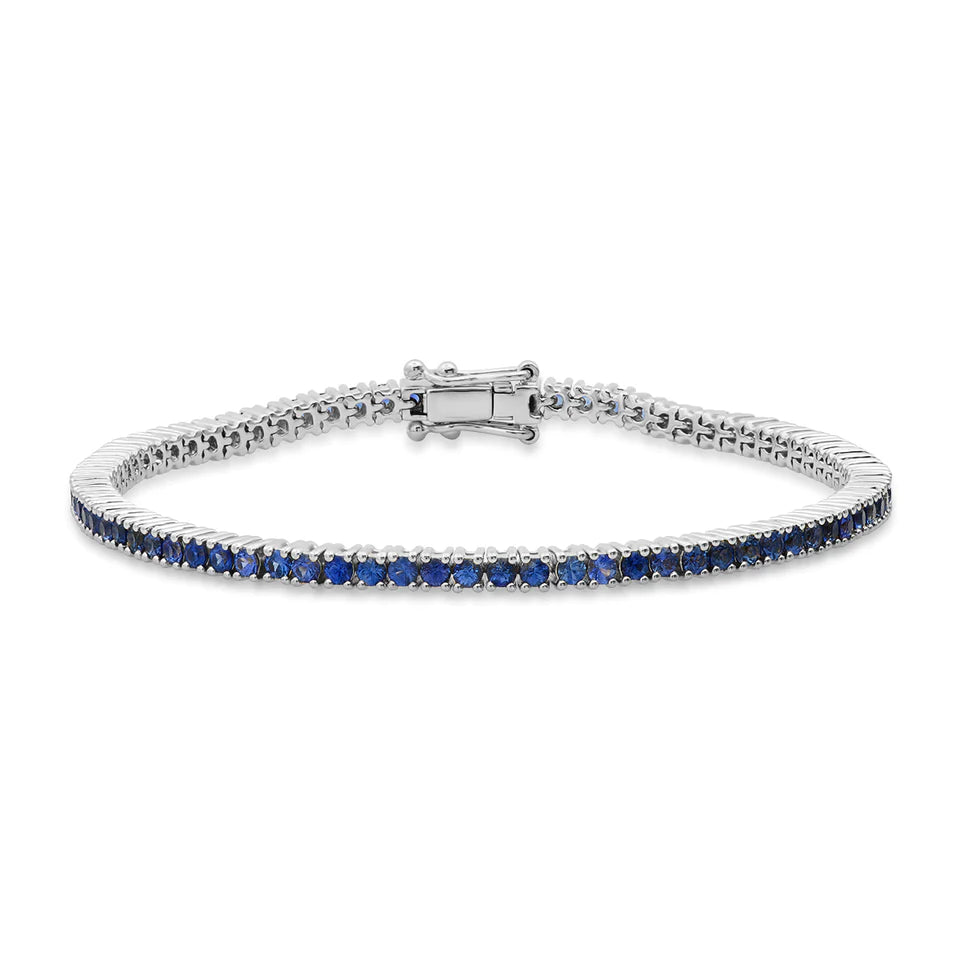 Blue Sapphire Tennis Bracelet