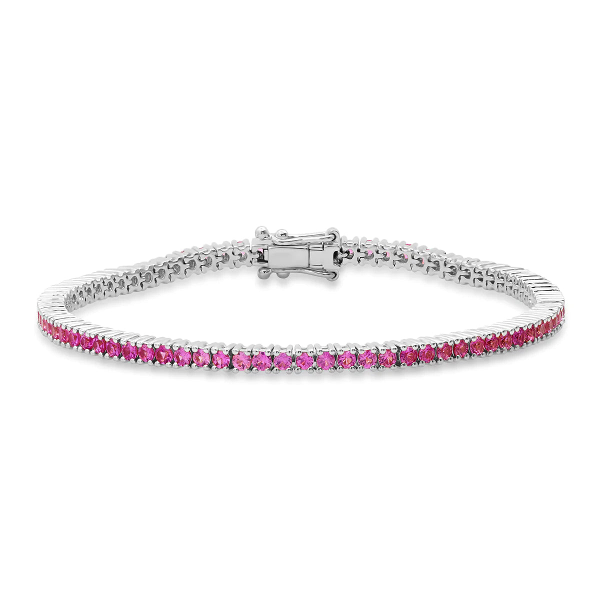 Pink Sapphire Tennis Bracelet