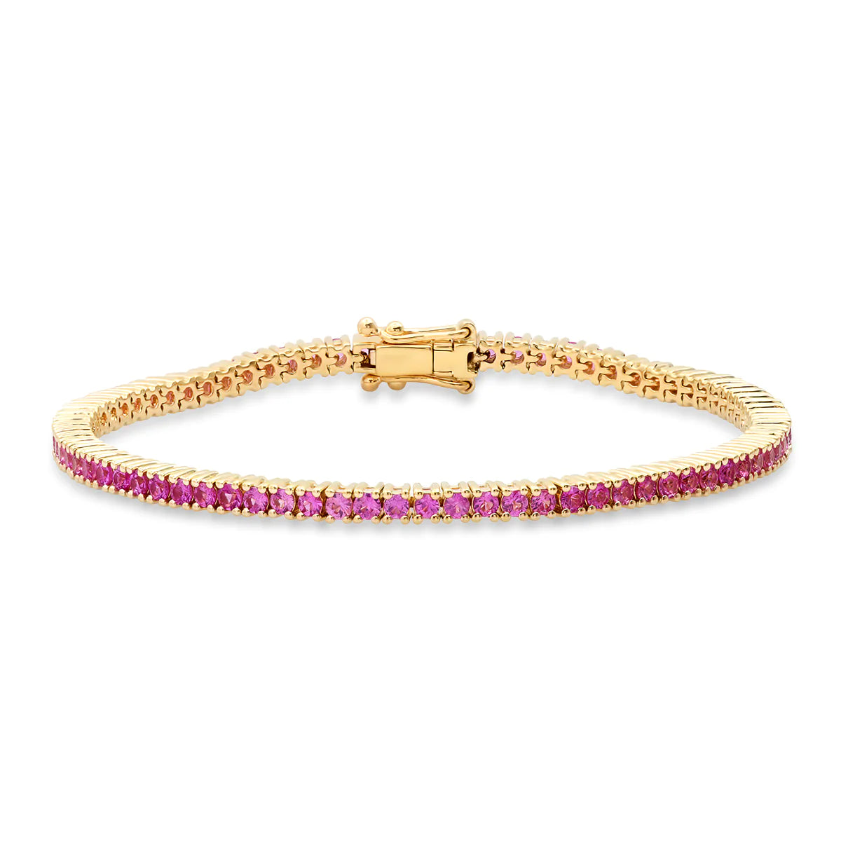 Pink Sapphire Tennis Bracelet