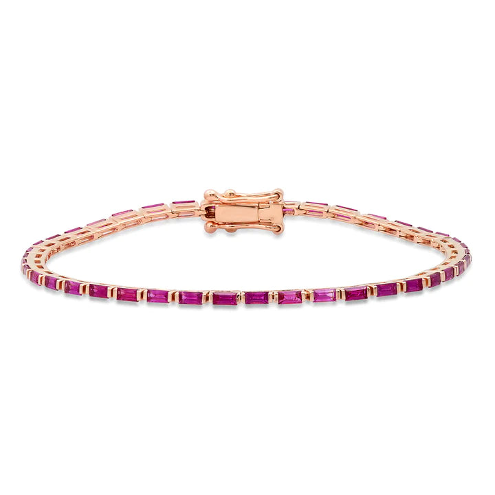 Ruby Baguette Tennis Bracelet