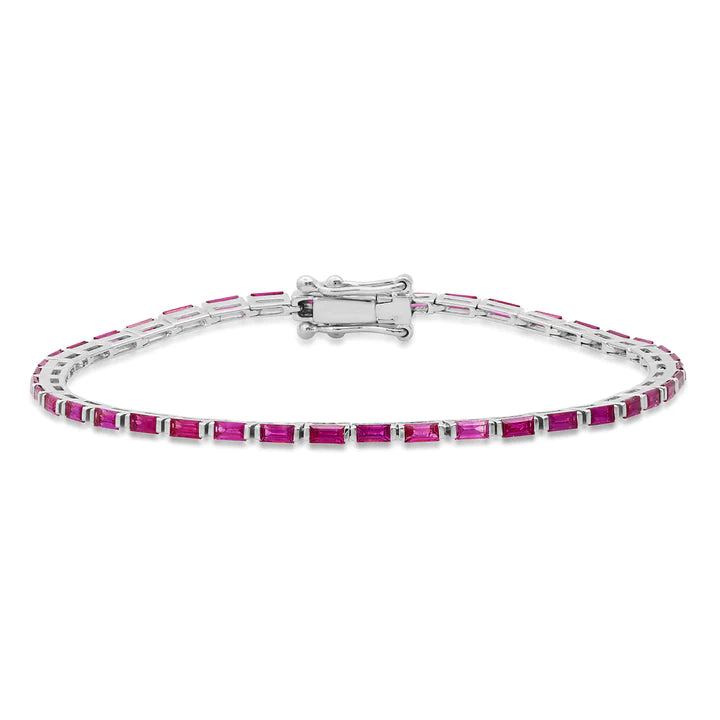 Ruby Baguette Tennis Bracelet