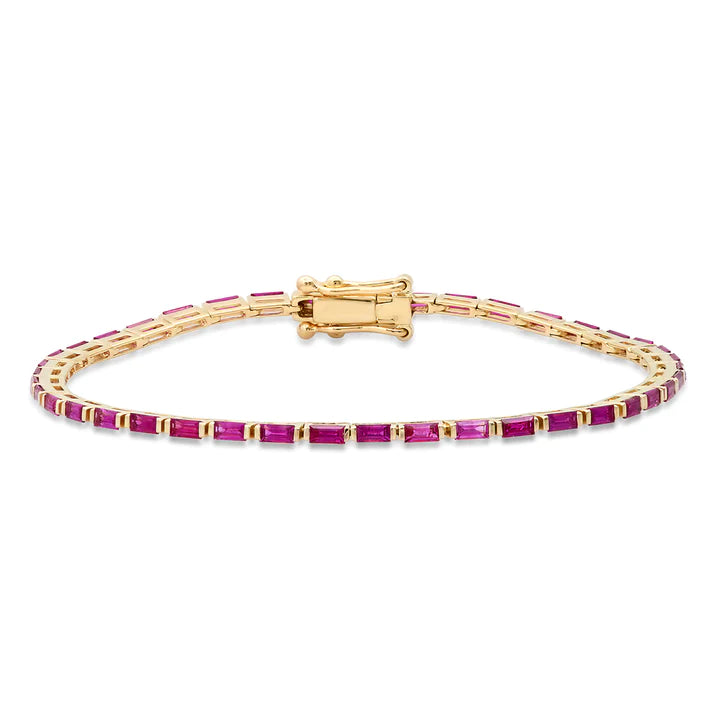 Ruby Baguette Tennis Bracelet