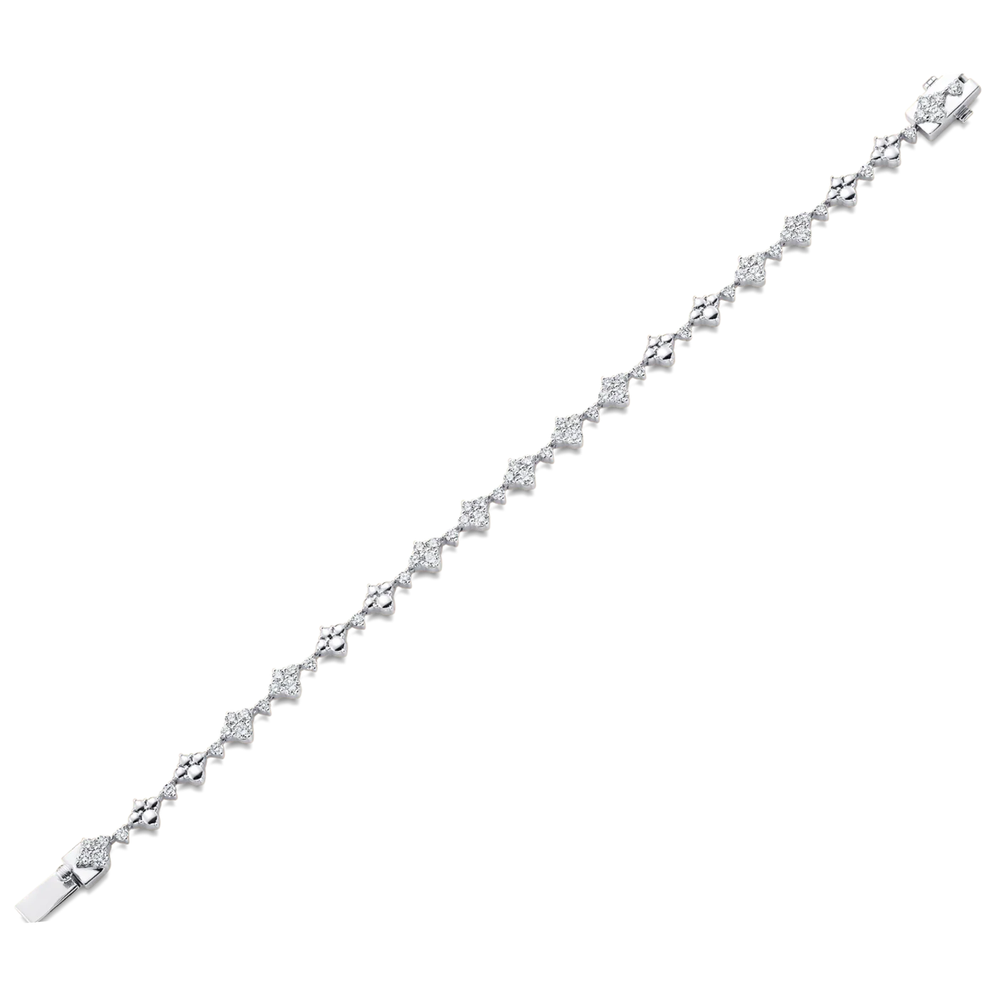 Dujour Gold and Diamond Four-Cluster Partial Bracelet