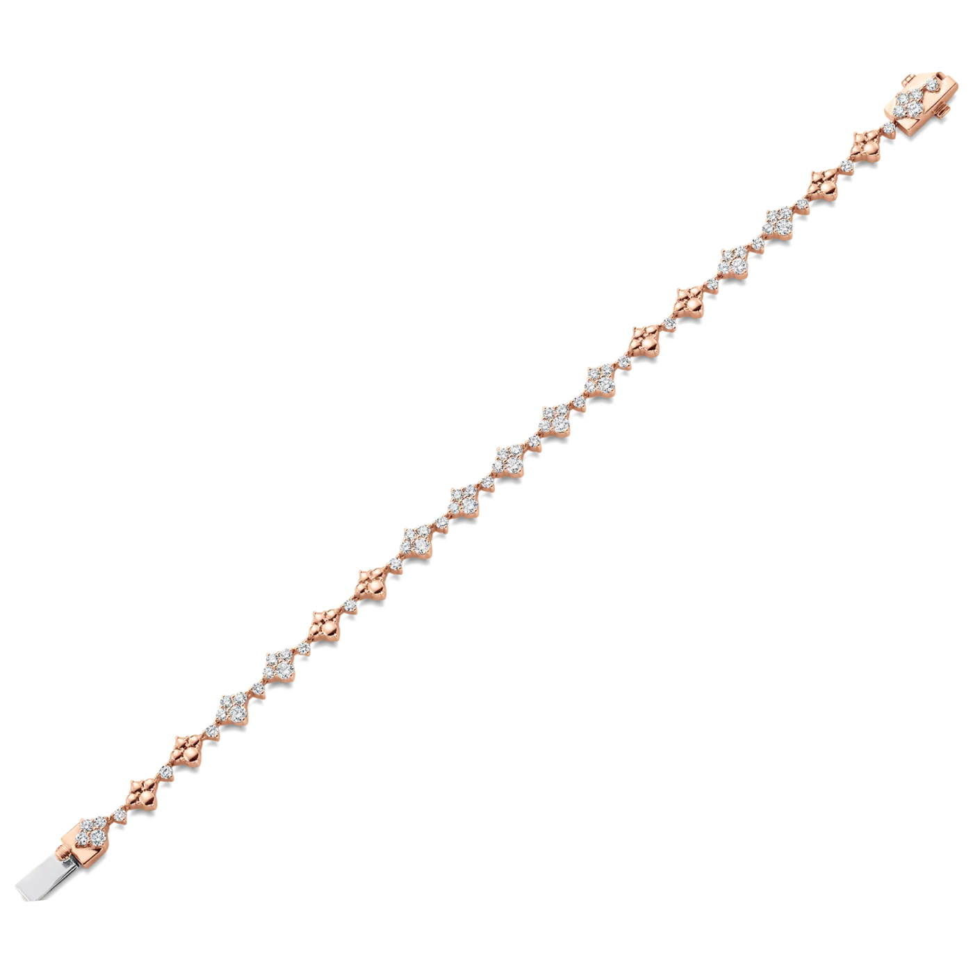 Dujour Gold and Diamond Four-Cluster Partial Bracelet