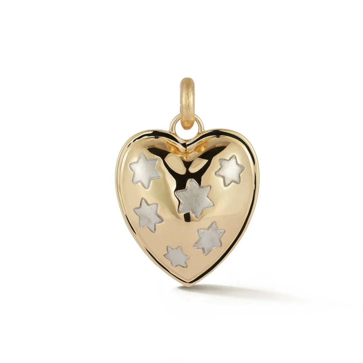 14K Yellow Gold & White Gold Anna Heart Charm