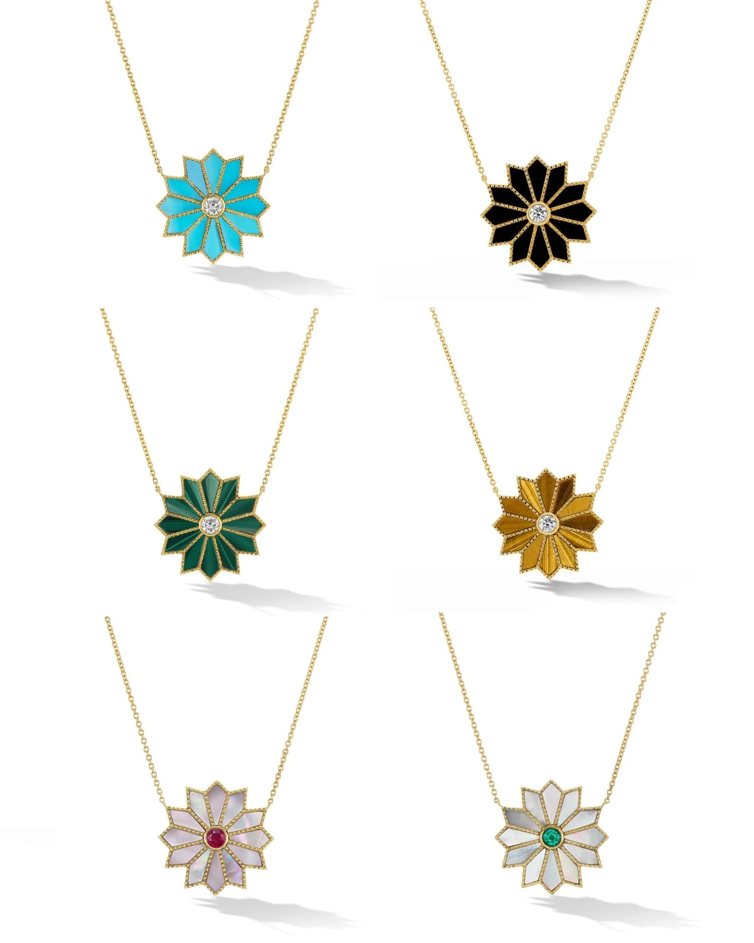 Sacred Flower Inlay Necklace
