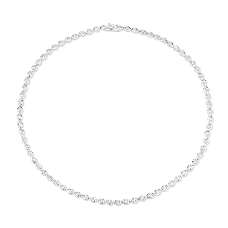 Bezeled Pear Shaped Diamond Choker