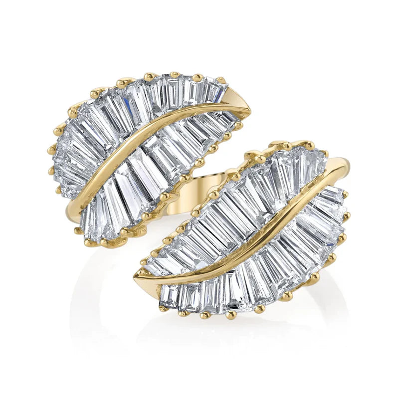 Classic Palm Leaf Diamond Ring
