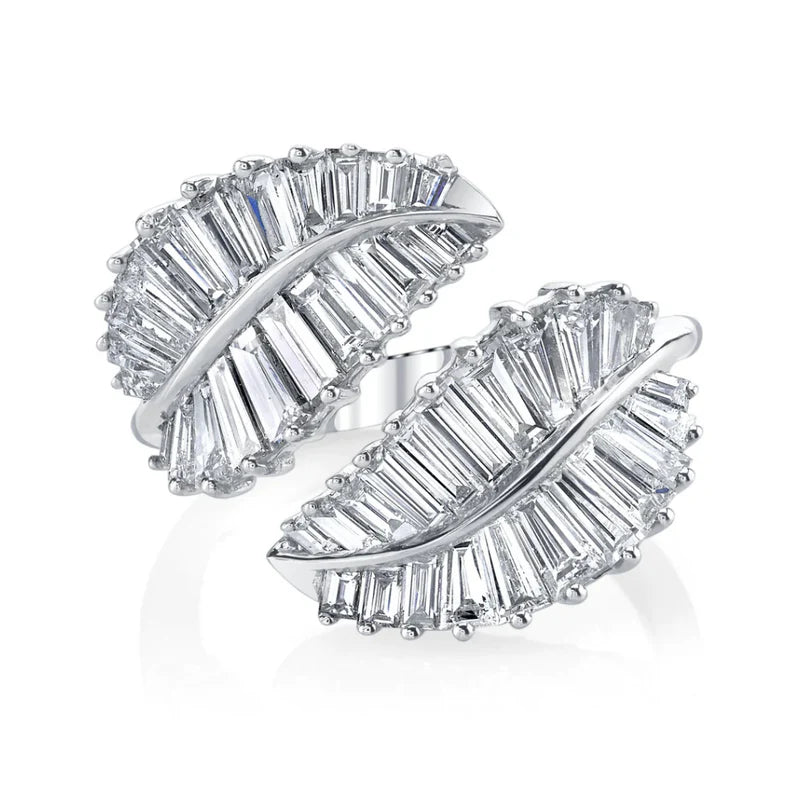 Classic Palm Leaf Diamond Ring