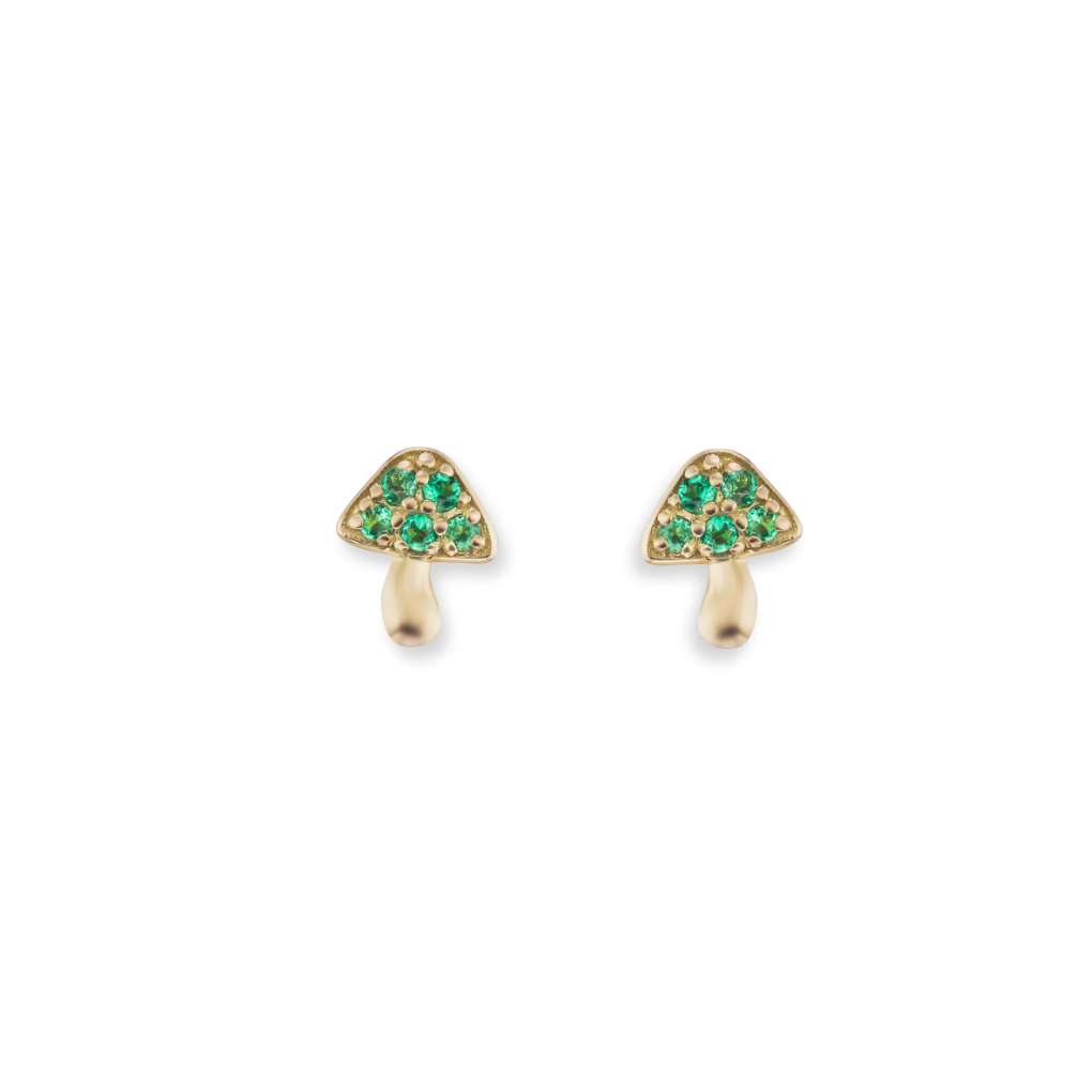 Micro Mushroom Stud Earrings