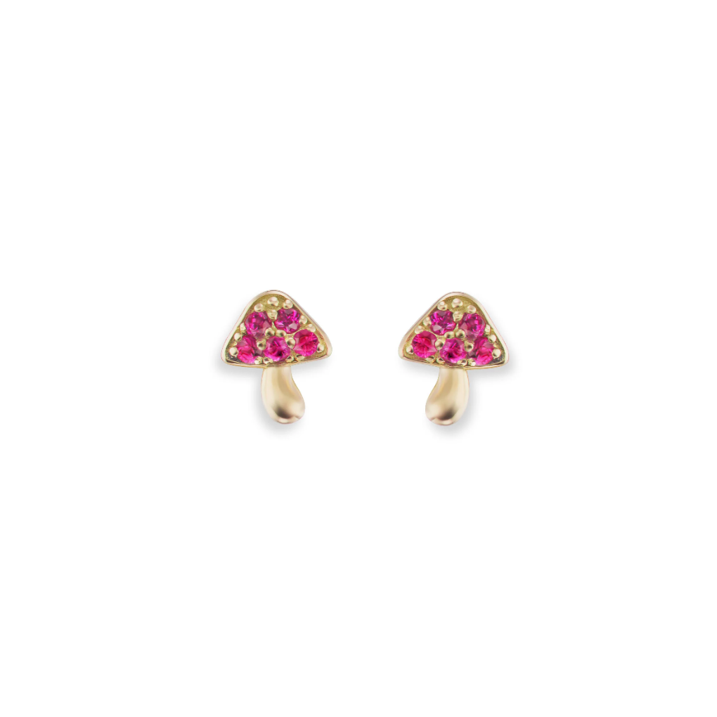 Micro Mushroom Stud Earrings