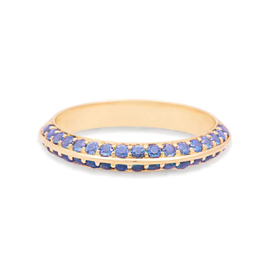 The Crew Knife Edge Stacking Ring - Sapphire