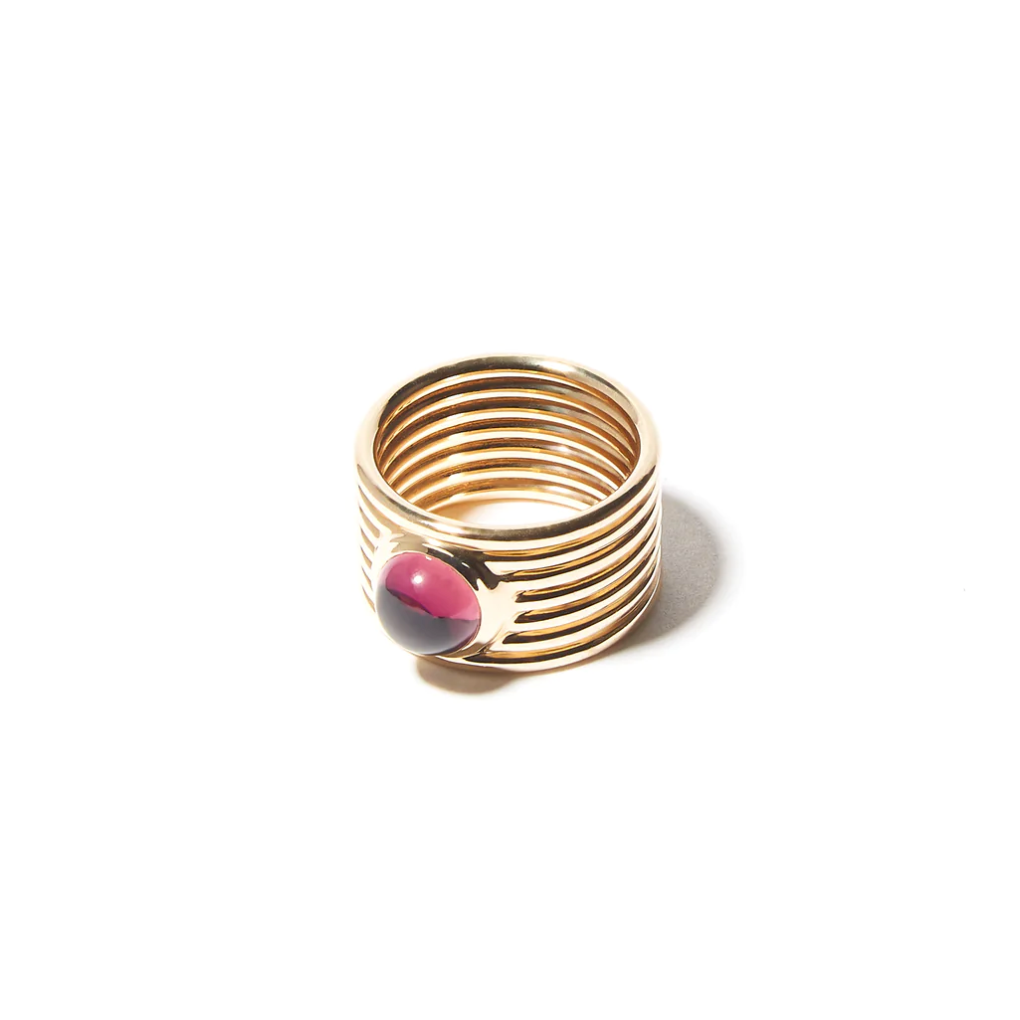 Found Cigar Band Ring - Tourmaline