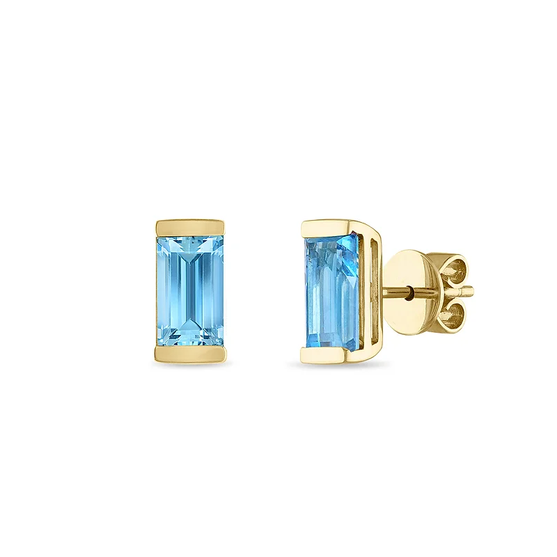 Blue Topaz Bonbon Earrings