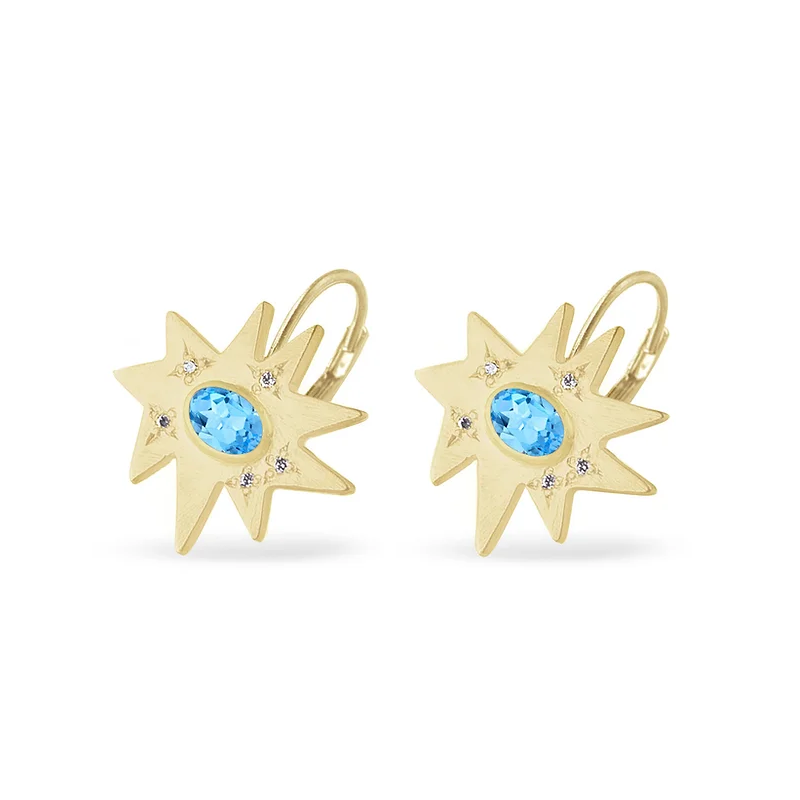 Blue Topaz Stellina Earrings