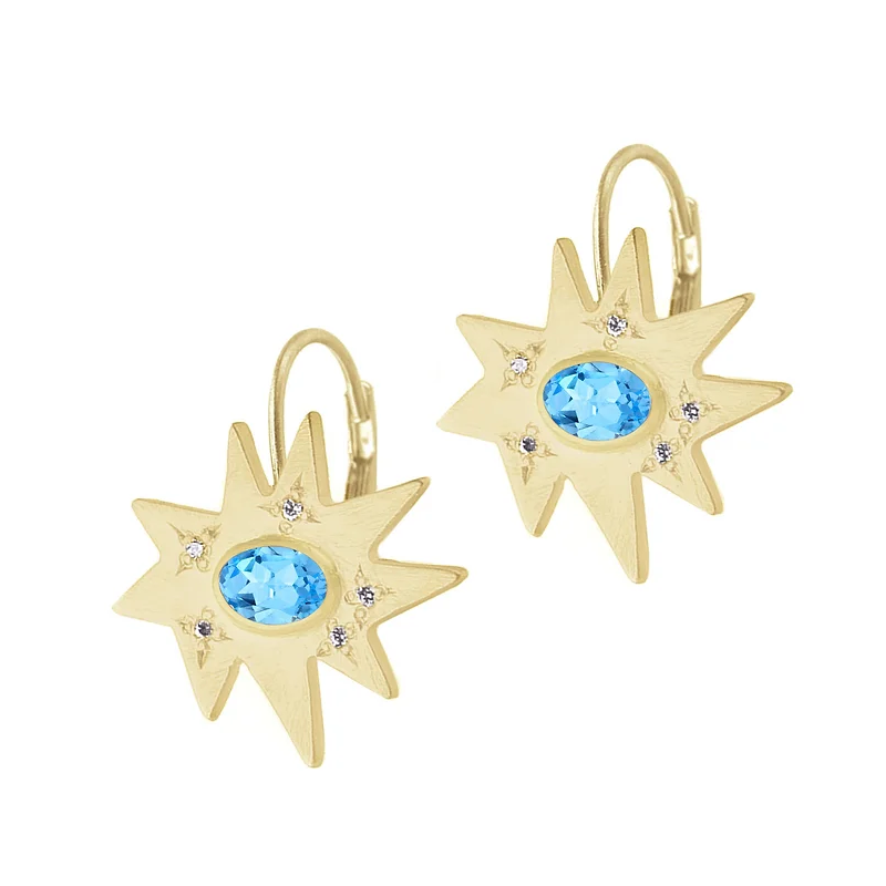 Blue Topaz Stellina Earrings