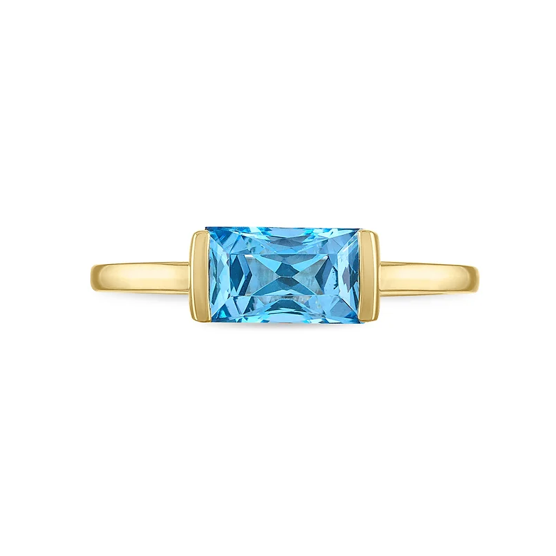 Blue Topaz Bonbon Ring