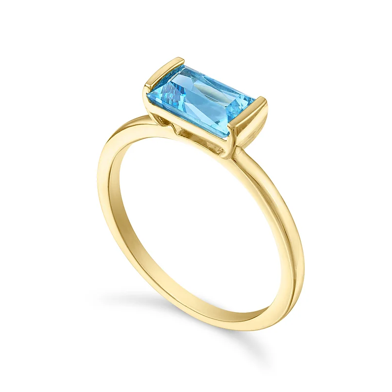 Blue Topaz Bonbon Ring